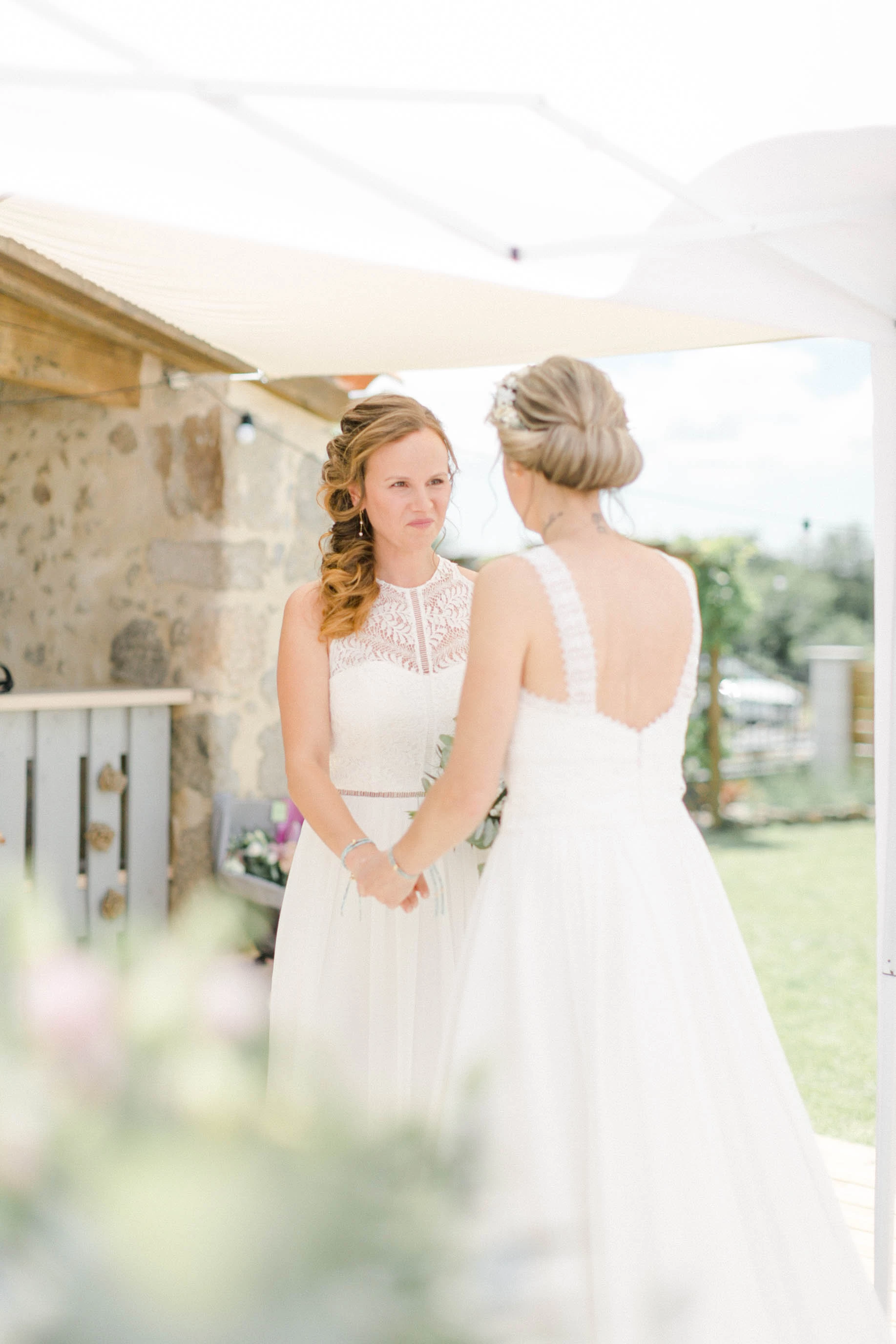 robe événement gris mariage couple
